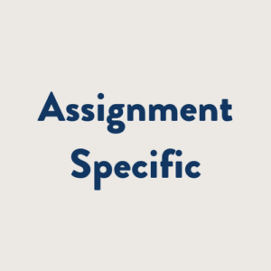 Assignment Specific 